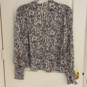 New Aqua Snakeskin top